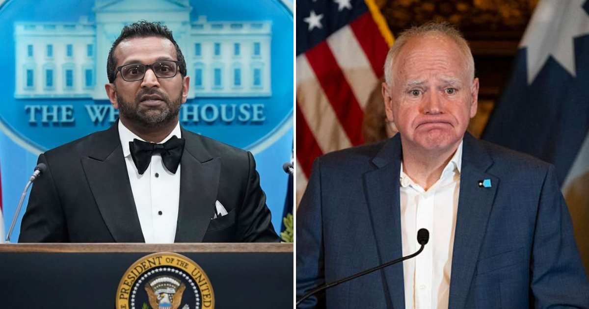 Kash Patel has called out Tim Walz (AP Photo/Jose Luis Maga and Getty Images)