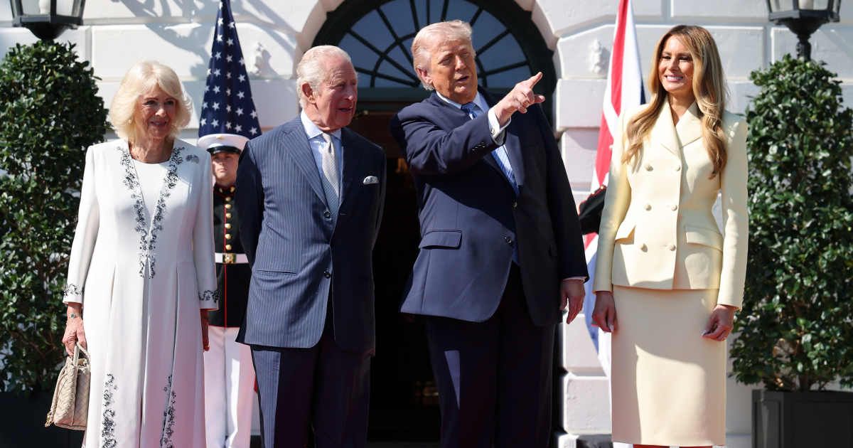 Donald Trump and King Charles share a private moment on the White House lawn (Getty Images)