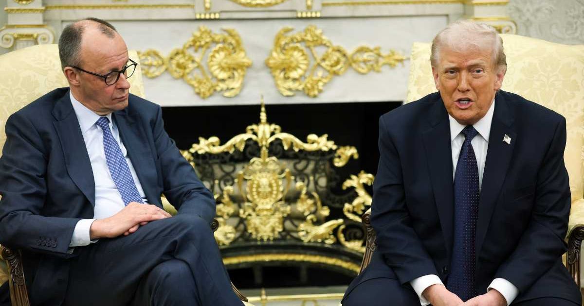 President Donald Trump speaks during a bilateral meeting with German Chancellor Friedrich Merz in the Oval Office of the White House on March 03, 2026 in Washington, DC (Getty Images) 