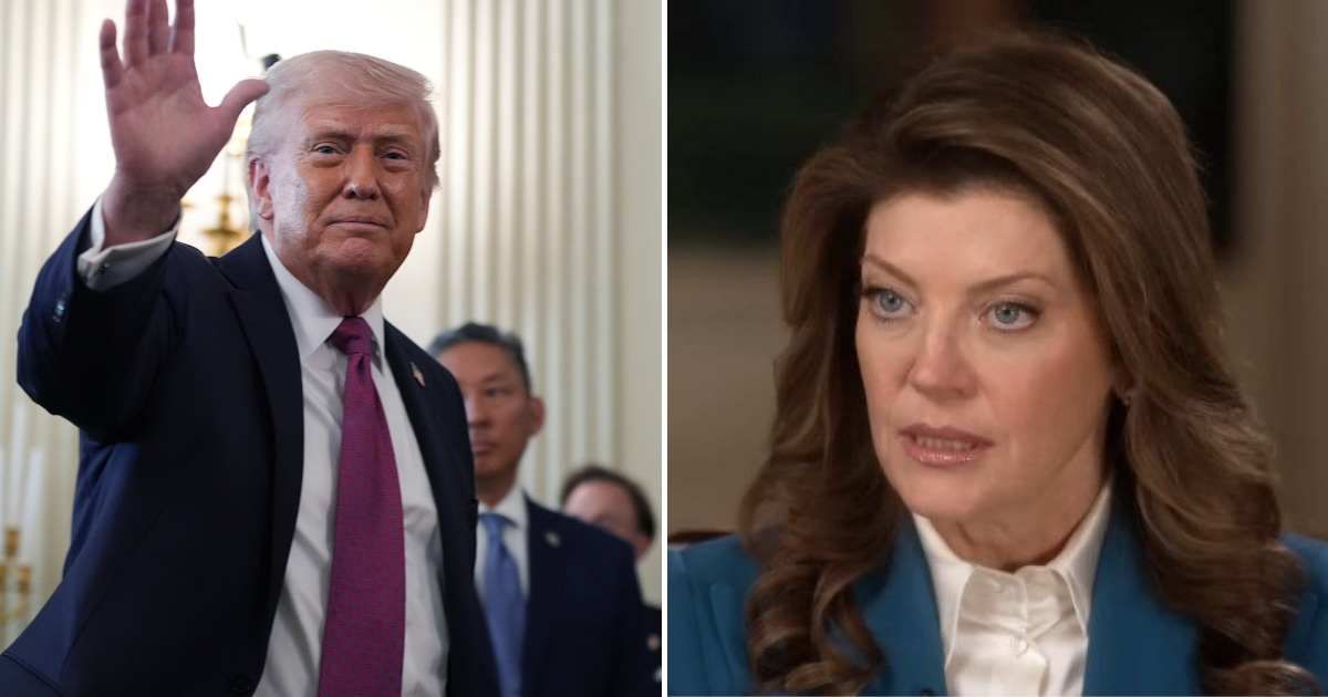 Social media post claims Donald Trump called Nora O’Donnell ‘Nora O’Dumble' (AP Photo, @60minutes/YouTube)
