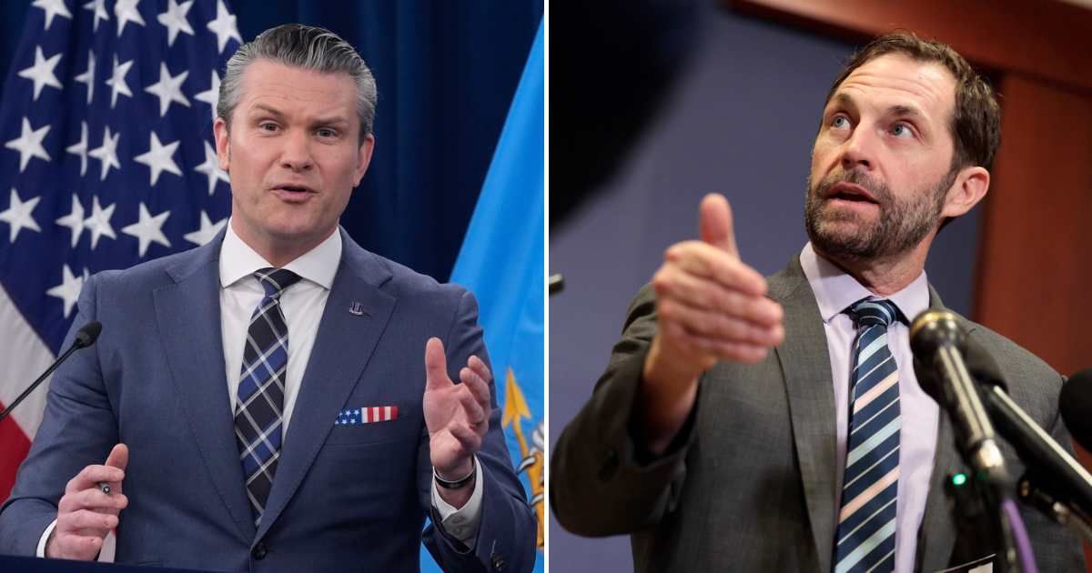 A tense hearing turned combative as Pete Hegseth faced Jason Crow’s questions over Tim Parlatore, amid claims he misled Donald Trump on conflicts (AP Photo, Getty Images)