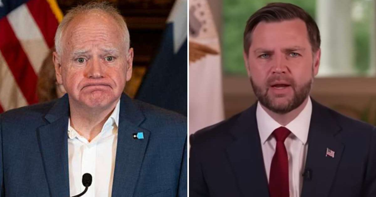 Vice President JD Vance sharply criticized Minnesota Governor Tim Walz for attempting to take credit for a major federal fraud crackdown in Minneapolis, dismissing the claim as misleading (Stephen Maturen/Getty Images, Screengrab/FoxNews)