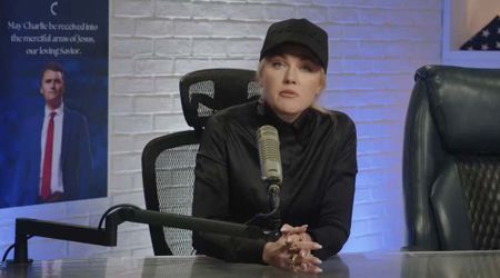 Erika Kirk’s podcast appearance draws criticism over ‘all-black outfit’