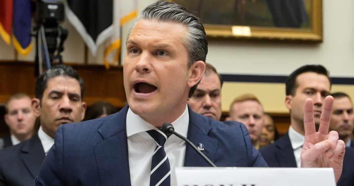 Defense Secretary Pete Hegseth said the proposed military budget would maintain US strength and even include a 7% pay raise for junior enlisted troops (AP Photo/Rod Lamkey Jr)