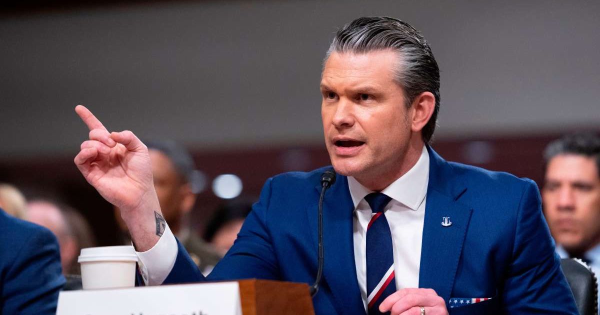 Secretary of Defense Pete Hegseth testifies before the Senate Armed Services Committee, on Capitol Hill, in Washington, Thursday, April 30, 2026 (AP Photo/Cliff Owen)