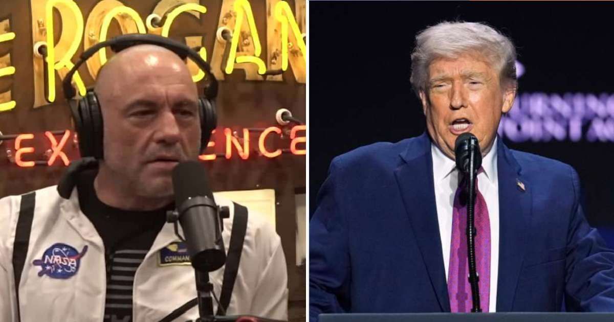Joe Rogan, known for standing firm in President Donald Trump’s corner, once again broke ranks with the current administration over US actions against Iran (Screengrab/PowerfulJRE/YouTube, Getty Images)