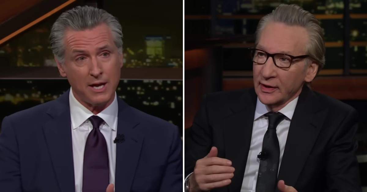 While Gavin Newsom criticized Donald Trump over a 'sewer' in politics, Bill Maher suggested his own trolling habits echoed a similar approach (Screengrab/Real Time with Bill Maher/YouTube)