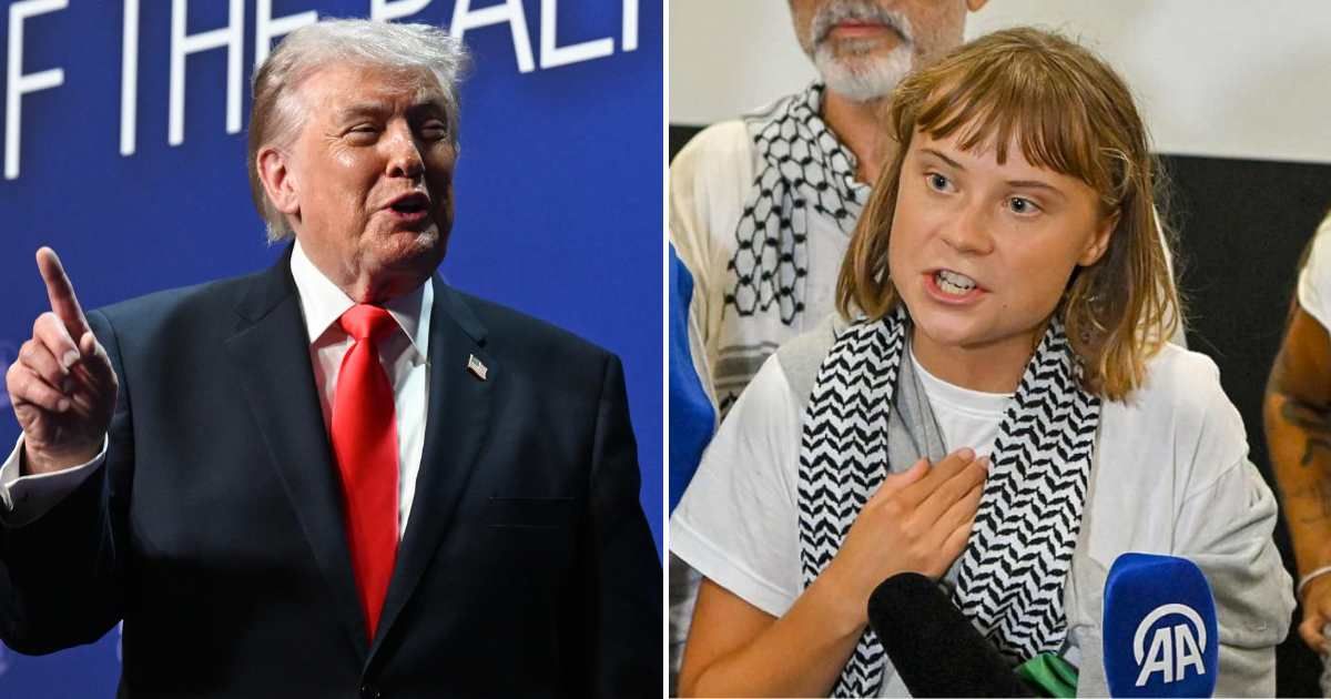 A social media rumor claimed the US State Department banned Greta Thunberg over a post allegedly threatening President Donald Trump, sparking speculation (Getty Images)