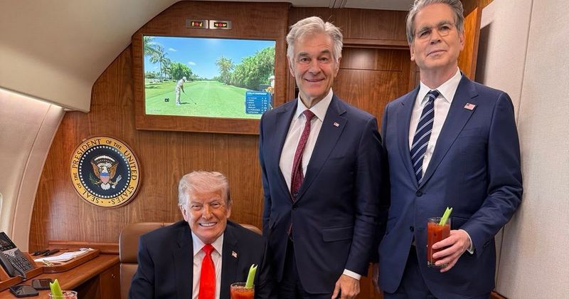 Dr Oz jokes about Trump’s Air Force One drink swap: 'Sense of humor is the real health secret'