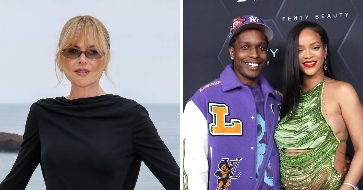 Nicole Kidman joked about kissing Rihanna while speaking with ASAP Rocky during a lighthearted interview (Getty Images)