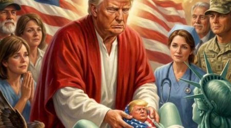 Fact Check: Did Trump post an AI image of Lady Liberty delivering a baby version of himself?