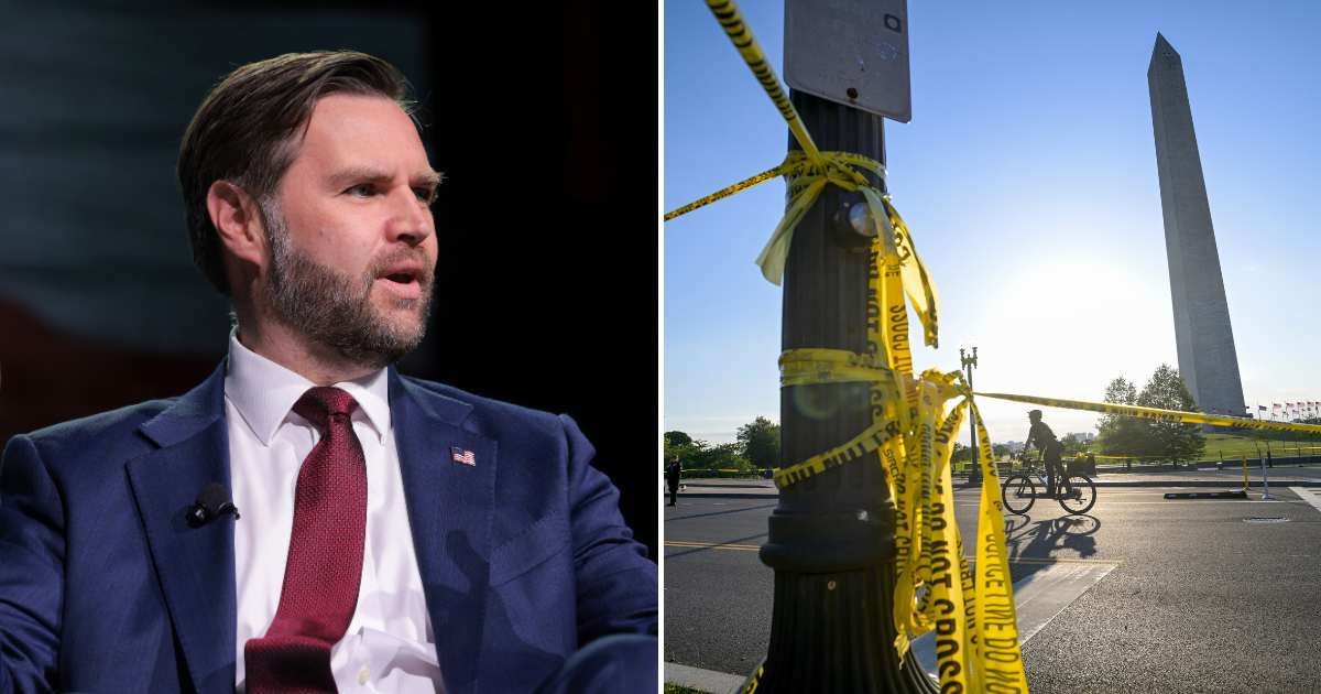An online rumor claimed that unidentified person fired at JD Vance motorcade near the White House (AP Photo)