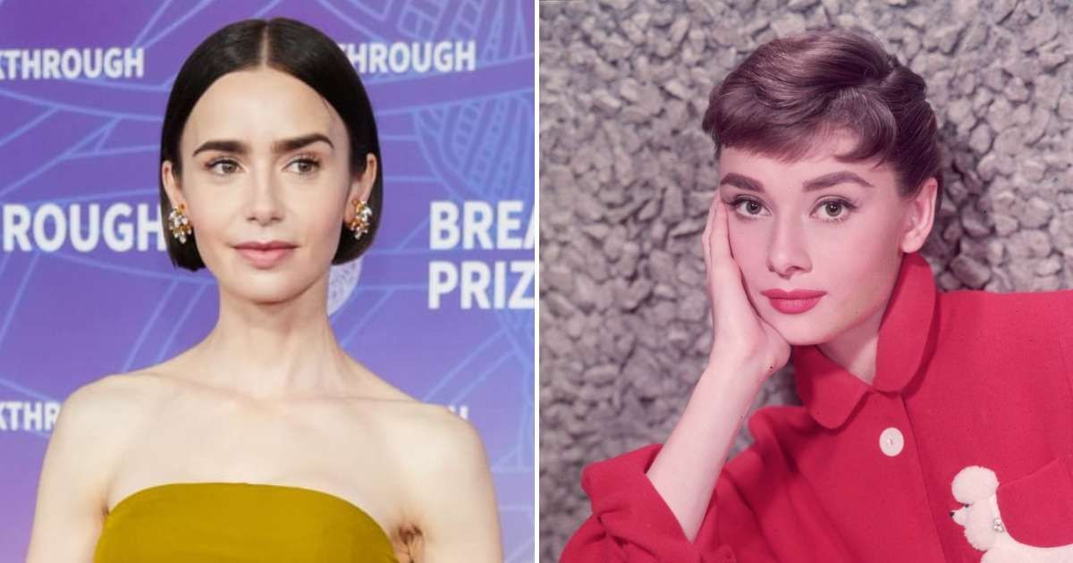 Lily Collins pays tribute to Audrey Hepburn (Jordan Strauss/Invision/AP and Hulton Archive/Getty Images)