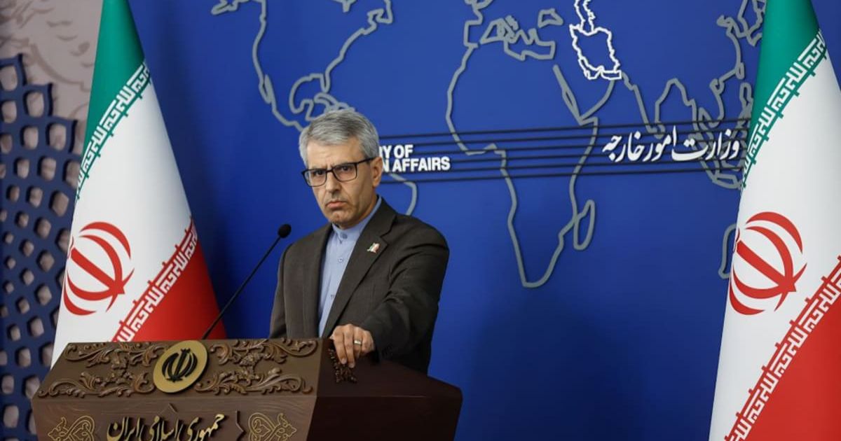 Iranian Ministry of Foreign Affairs spokesperson Esmaeil Baqaei criticized Western diplomacy, saying the US stance fell short of legal standards for international negotiations (@IRAN_Gov/X)