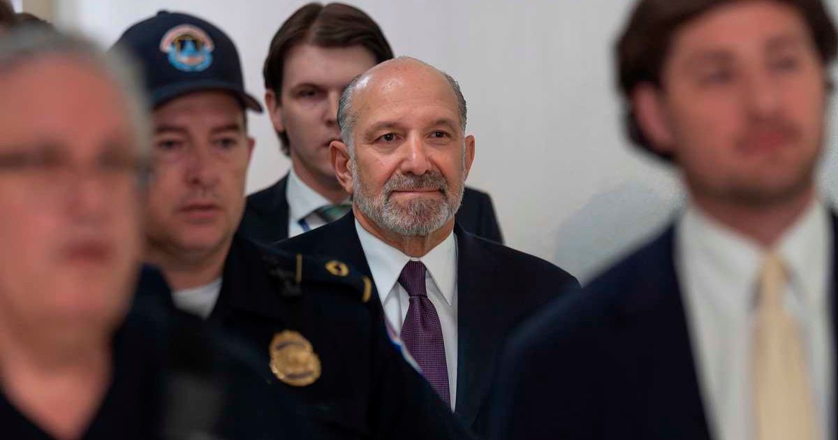 Commerce Secretary Howard Lutnick arrives for a deposition as part of the House Oversight Committee's investigation of Jeffrey Epstein, at the Capitol in Washington, Wednesday, May 6, 2026 (AP Photo/J Scott Applewhite)