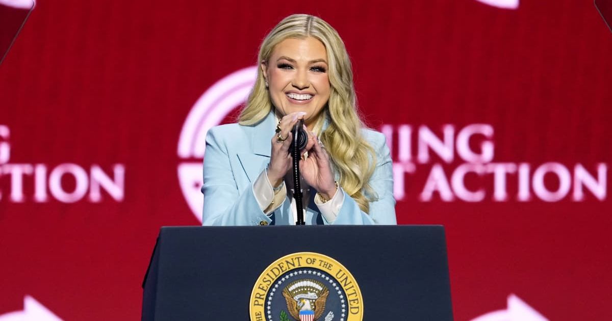 A social media rumor claims that Erika Kirk is temporarily stepping down as TPUSA CEO (AP Photo/Ross D. Franklin)