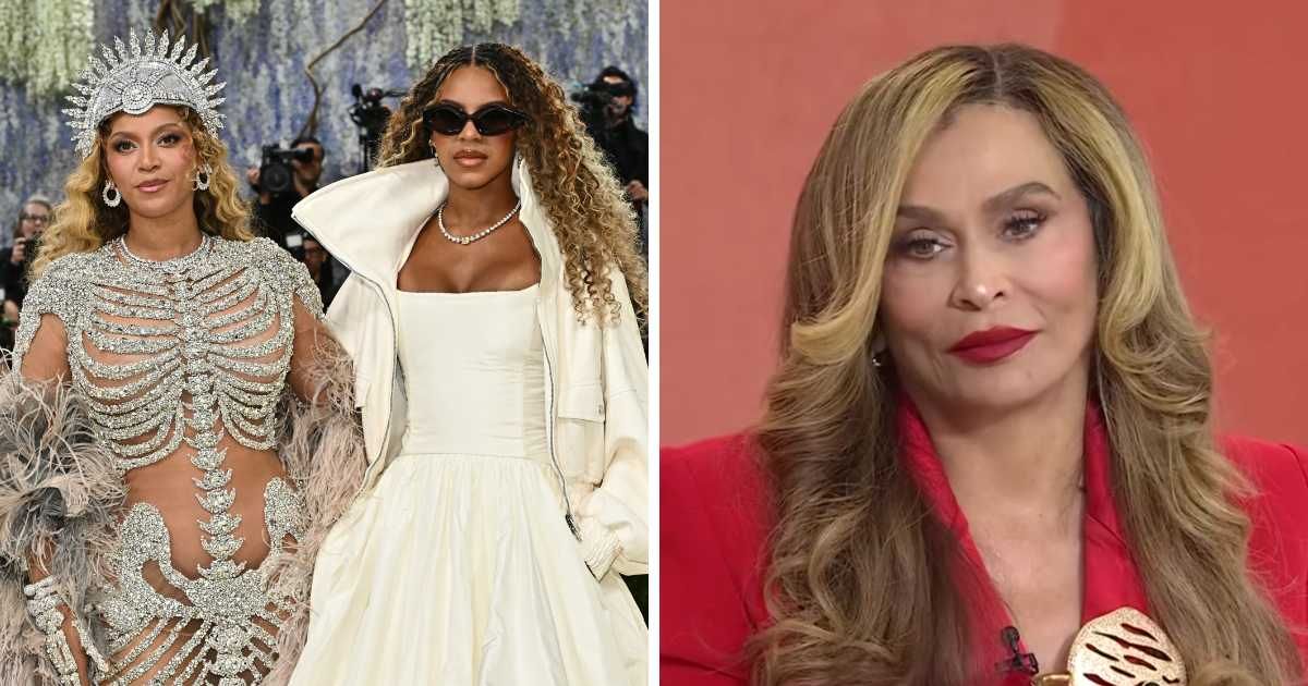 Tina Knowles became emotional while recalling Beyonce and Blue Ivy Carter’s appearance together at the 2026 Met Gala (Screengrab/TODAY/YouTube, AP Photo)