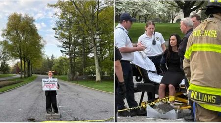 Video shows PETA activists encasing feet in cement outside PepsiCo HQ over bull abuse claims