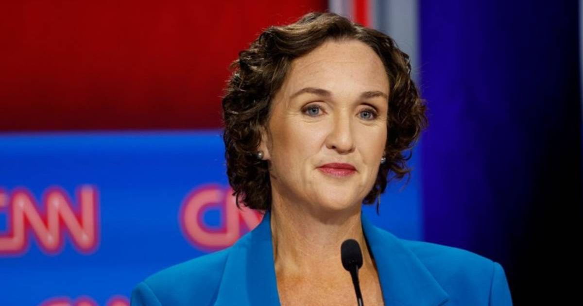 California gubernatorial candidate former Rep. Katie Porter (D-CA) looks on during a CNN California Governor Primary Debate at East Los Angeles College on May 05, 2026, in Monterey Park, California (Getty Images)