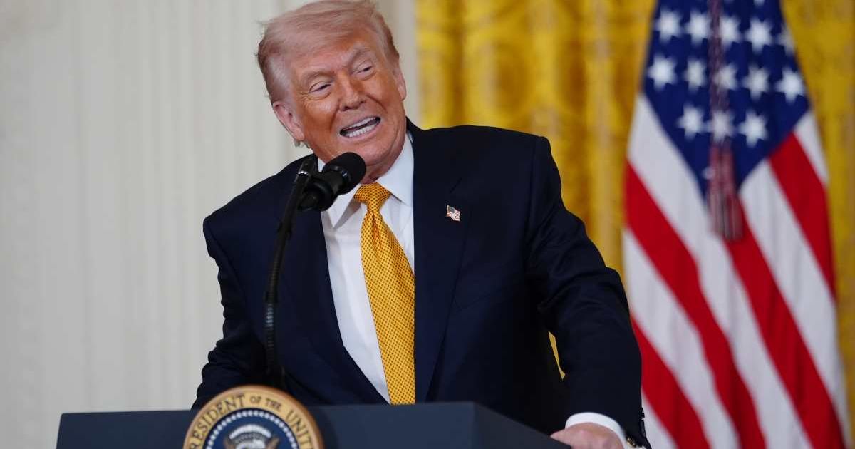 Donald Trump sparked debate after claiming the US economy was strong and Americans were satisfied (AP Photo/Julia Demaree Nikhinson)