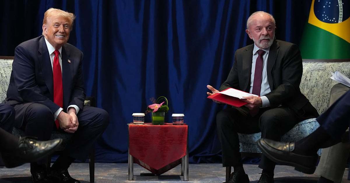 President Donald Trump called Brazil’s President Luiz Inácio Lula da Silva 'very dynamic' and said both sides will continue discussing trade issues (Andrew Harnik/Getty Images)