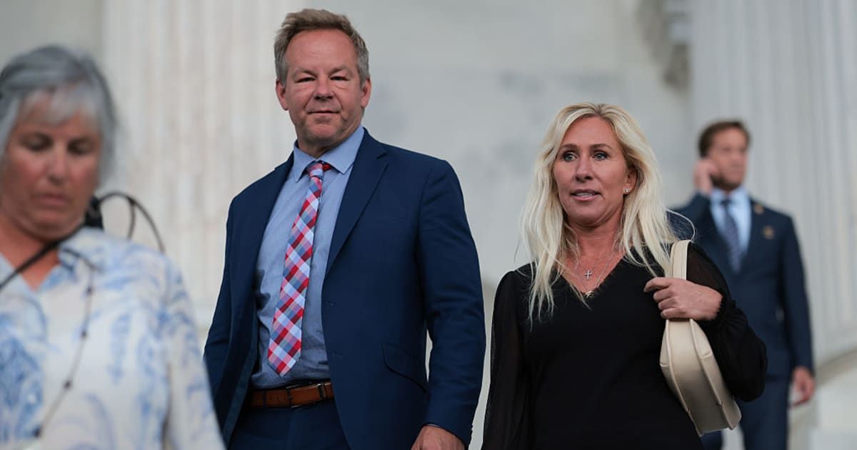 After former Georgia representative Marjorie Taylor Greene’s resignation from Congress, her fiancé, Brian Glenn, has also decided to quit Washington (Getty Images)