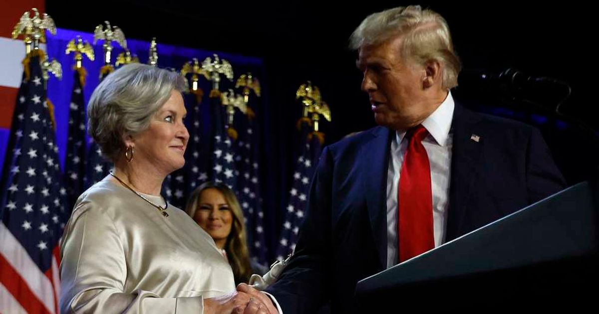 President Donald Trump honored White House chief of staff Susie Wiles with a surprise video tribute during a gala on Thursday night (Getty Images)