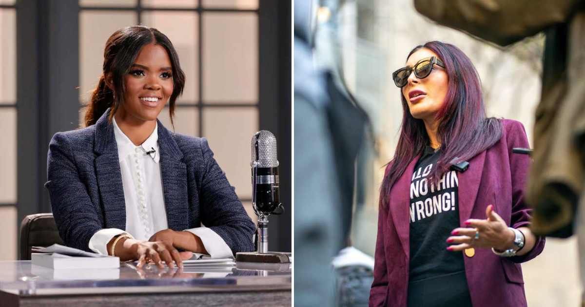 According to a newspaper clipping shared by Laura Loomer, Candace Owens was once arrested after 'sending a threatening message from her Facebook' (Getty Images)