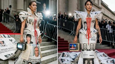 Fact Check: Do these images show Laree Chante at 2026 Met Gala in a dress with Epstein headlines?
