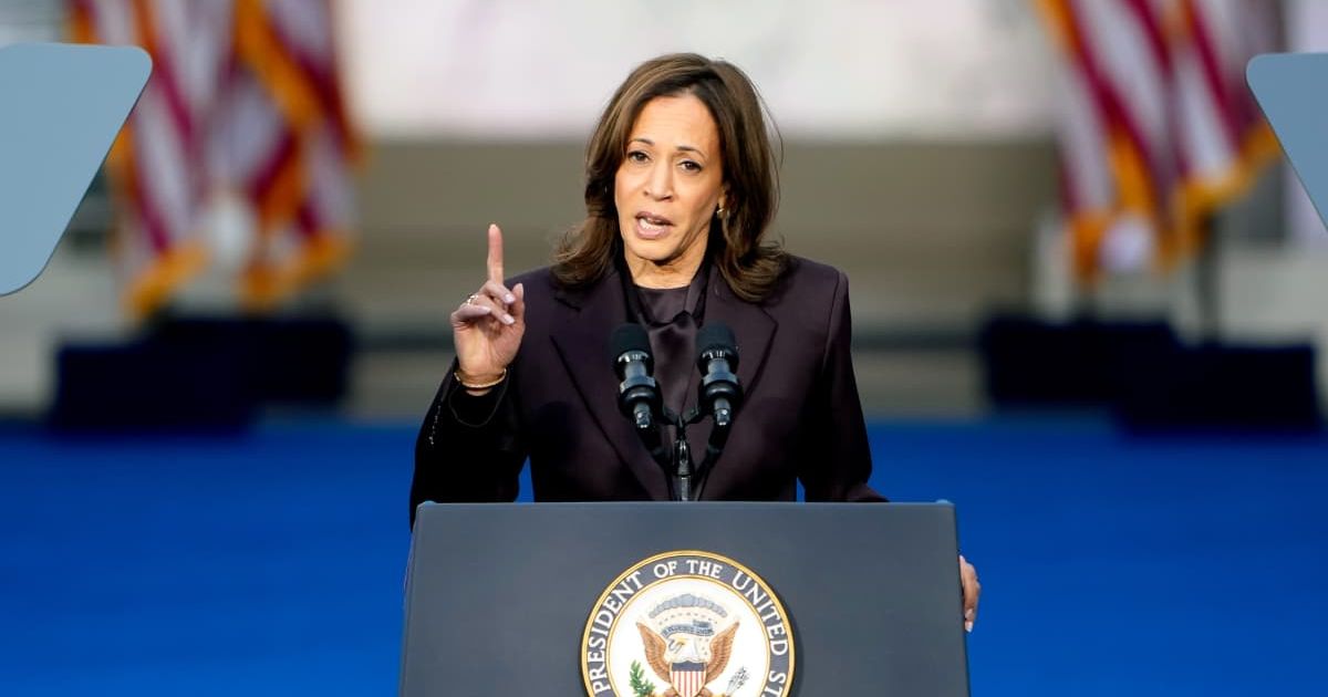 Kamala Harris accused Donald Trump of helping Vladimir Putin and weakening Ukraine through his handling of the Iran conflict (Getty Images)