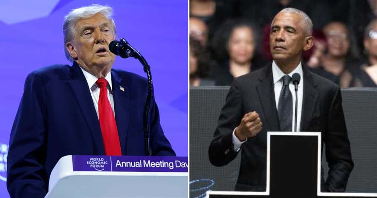 A viral social media post claimed that President Donald Trump accused former President Barack Obama of interfering in US-Iran ceasefire negotiations allegedly hosted in Pakistan (AP Photo/Mariam Zuhaib, Getty Images)