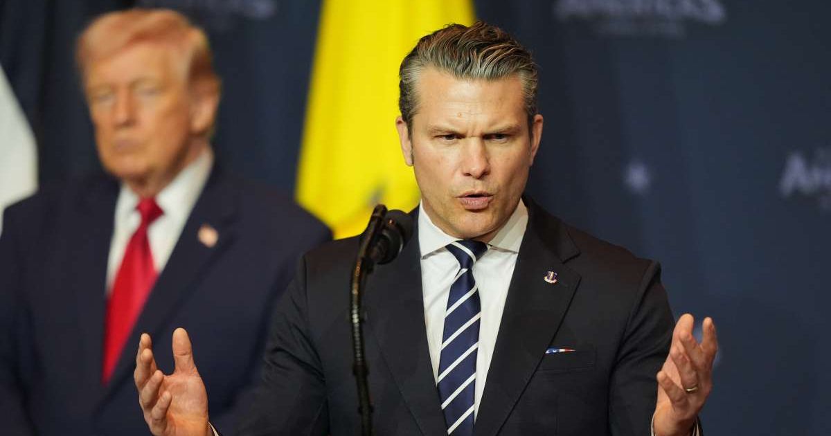 Defense Secretary Pete Hegseth said the Pentagon and President Donald Trump were working 'in lockstep' to bring 'unprecedented transparency' to UAP files (AP Photo)