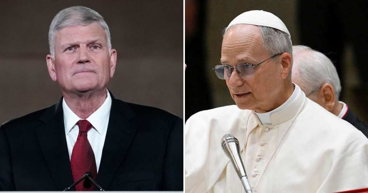 A post claimed Pope Leo XIV called evangelist Franklin Graham US President Donald Trump’s “puppet” (Getty Images)