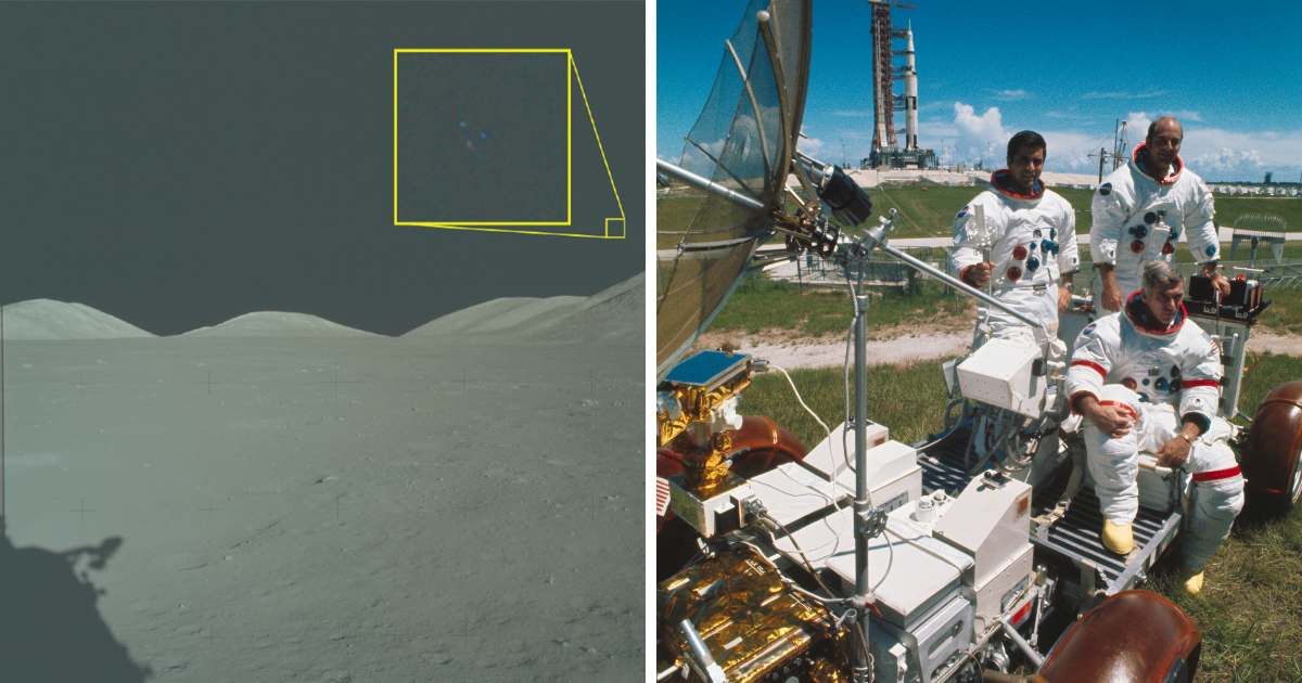 NASA’s Apollo 17 mission reported that the crew saw multiple unidentified objects in space, including three mysterious dots and sparks that resembled fireworks (Getty Images)
