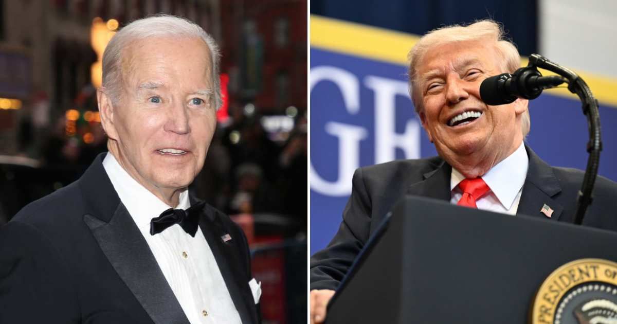 Amid rising gas prices linked to the blockade of the Strait of Hormuz, President Donald Trump shared a chart on Truth Social claiming oil prices are now lower than they were under former President Joe Biden (Getty Images, AP Photo)