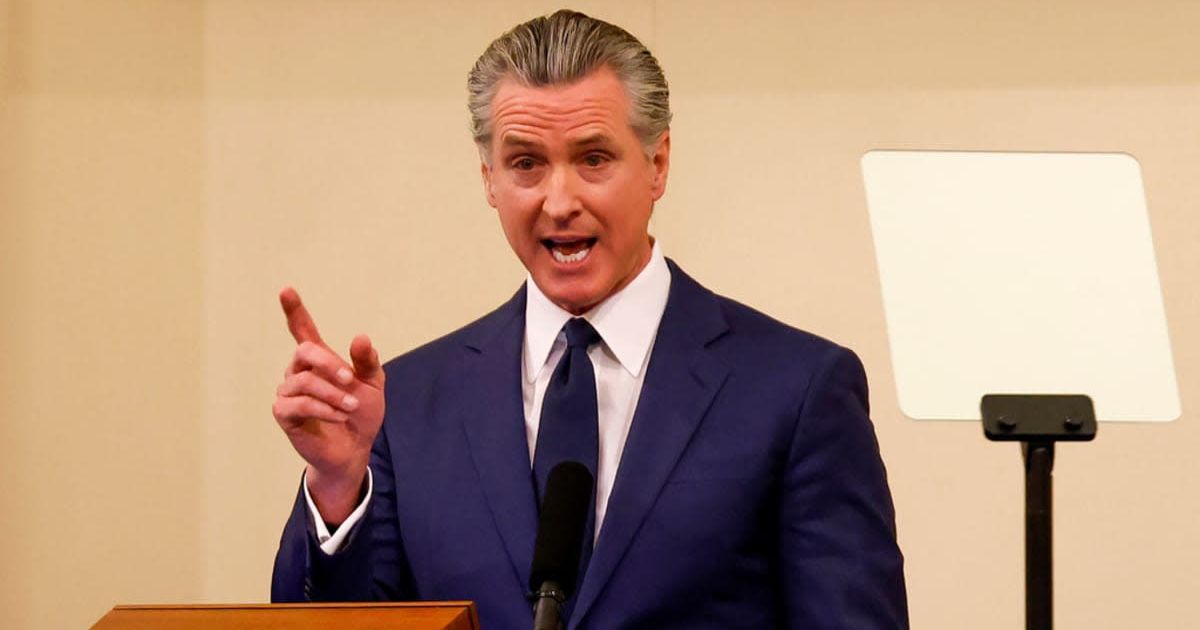 California Gov Gavin Newsom slammed Republicans after Virginia’s top court blocked a Democratic-backed congressional map (Jessica Christian/San Francisco Chronicle via AP) 