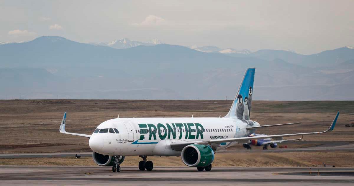 A Frontier Airlines jet struck a runway intruder during take-off at Denver International Airport, triggering a fire and evacuation (Getty Images)