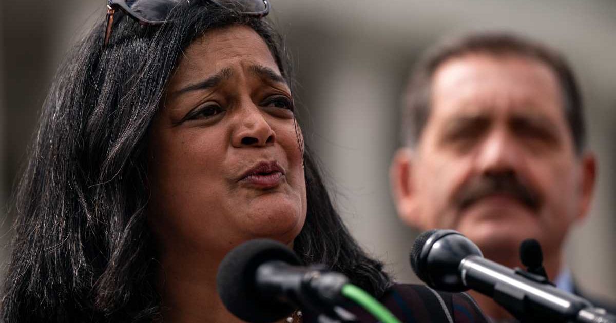 Representative Pramila Jayapal argued that the Supreme Court’s demand for ‘proof of intent’ creates a major hurdle for efforts to combat the systematic weakening of Black and Brown voting rights (Getty Images)