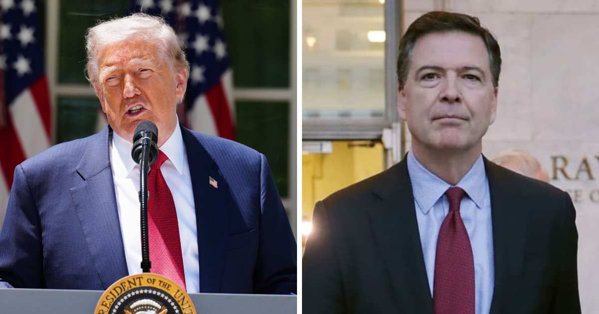 President Donald Trump took to Truth Social on Saturday, May 9, to lash out at James Comey, who has been indicted for the '86 47' post (AP Photo/Jacquelyn Martin, Getty Images)