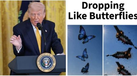 Trump trolls Iran with viral memes mocking failed drones: ‘Dropping like butterflies’