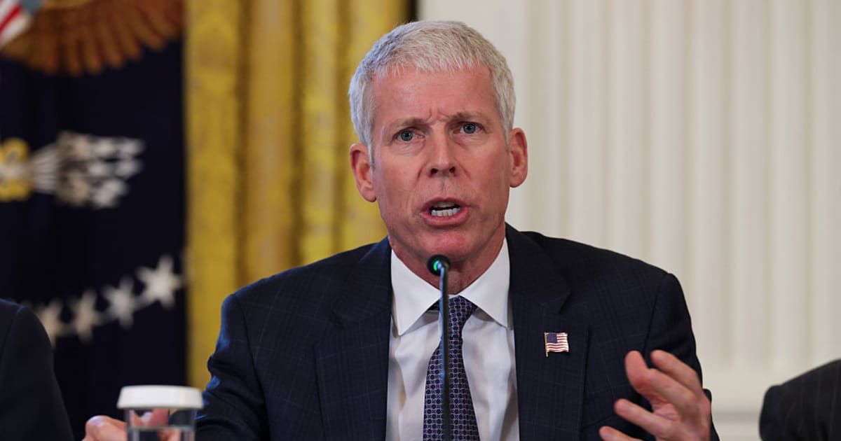 Secretary of Energy Chris Wright speaks during a meeting with oil and gas executives in the East Room of the White House on January 9, 2026 in Washington, DC (Getty Images)