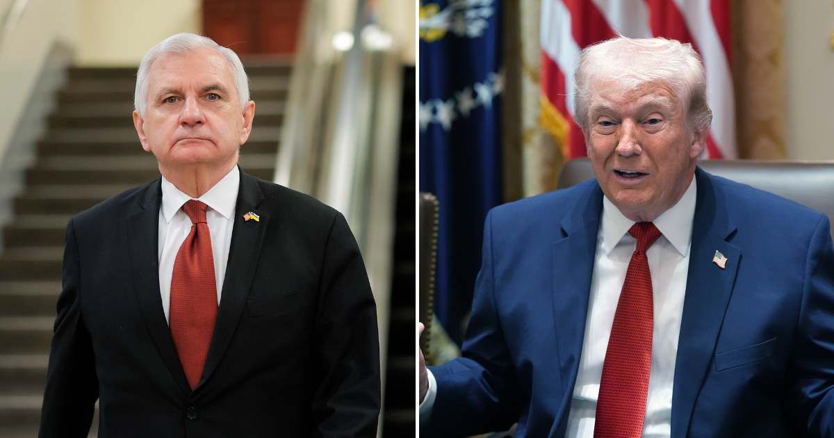 Senator Jack Reed said President Donald Trump weakened US leverage ahead of talks with Chinese President Xi Jinping (Getty Images, AP Images)