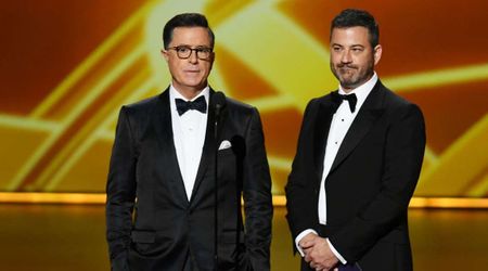 Kimmel steps aside for Colbert’s farewell as late-night TV nears end of an era