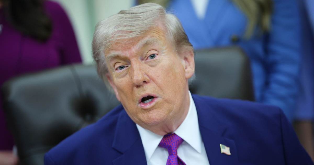 President Donald Trump delivers remarks during an event on maternal healthcare in the Oval Office of the White House on May 11, 2026 in Washington, DC (Kevin Dietsch/Getty Images)