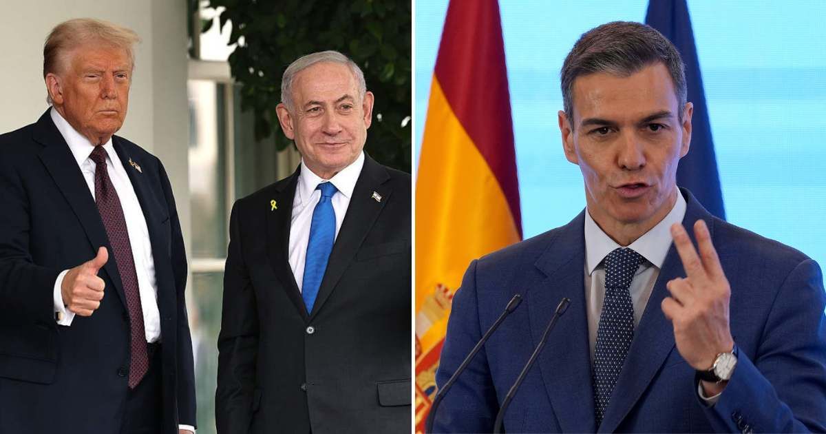 Social media rumor claims Donald Trump announced ending trade deal with Spain for Israel (Getty Images, AP Photo)