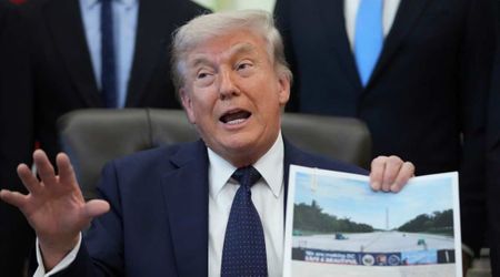 Trump hails 'American flag blue' repaint of the Reflecting Pool as nonprofit launches lawsuit
