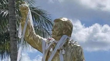 Fact Check: Was Trump's statue in Miami vandalized with toilet paper and trash?