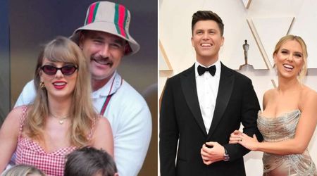 Travis Kelce, Colin Jost open up on being ‘less famous’ partners to Taylor Swift, Scarlett Johansson