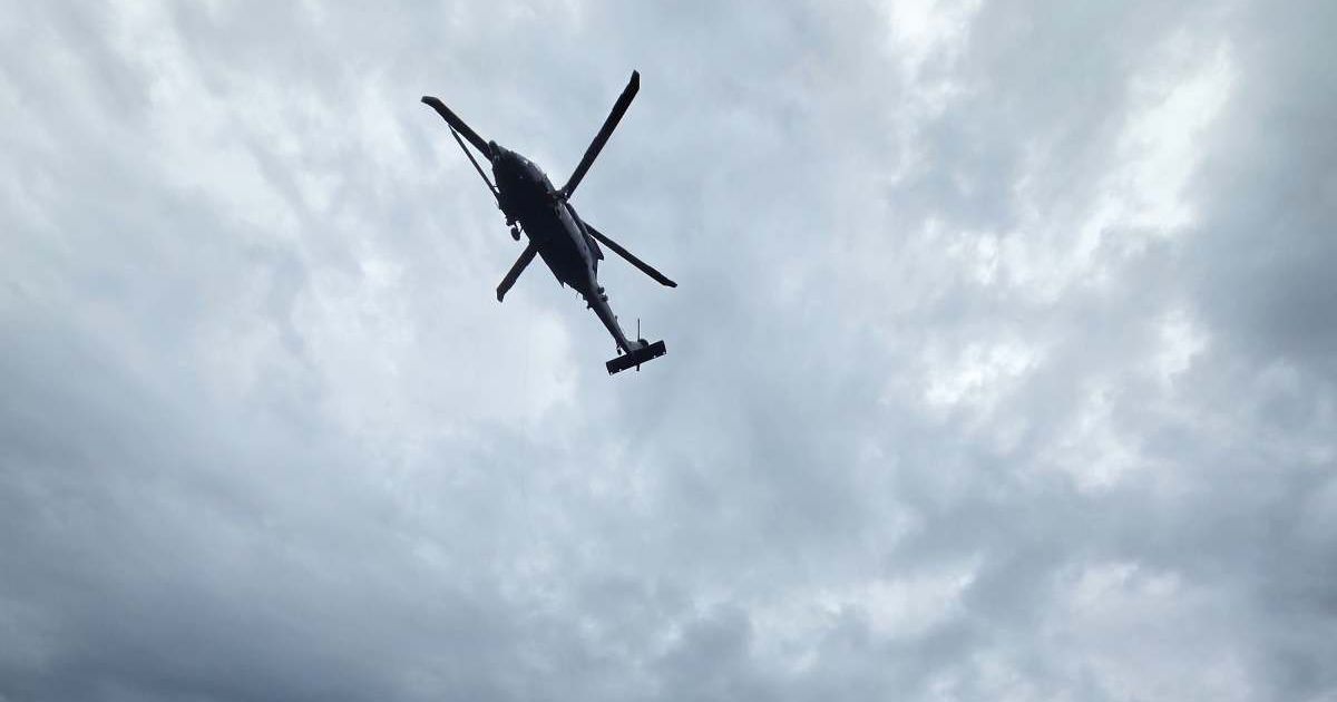 This photo provided by the US Air Force shows rescue operations underway for survivors of a downed civilian aircraft off the coast of Melbourne, Fla, Tuesday, May 12, 2026 (US Air Force/DVIDS via AP)