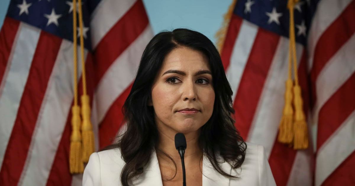 Director of National Intelligence Tulsi Gabbard's office denied viral claims of a CIA raid, calling online speculation tied to JFK and MK-Ultra files 'false' (Getty Images)